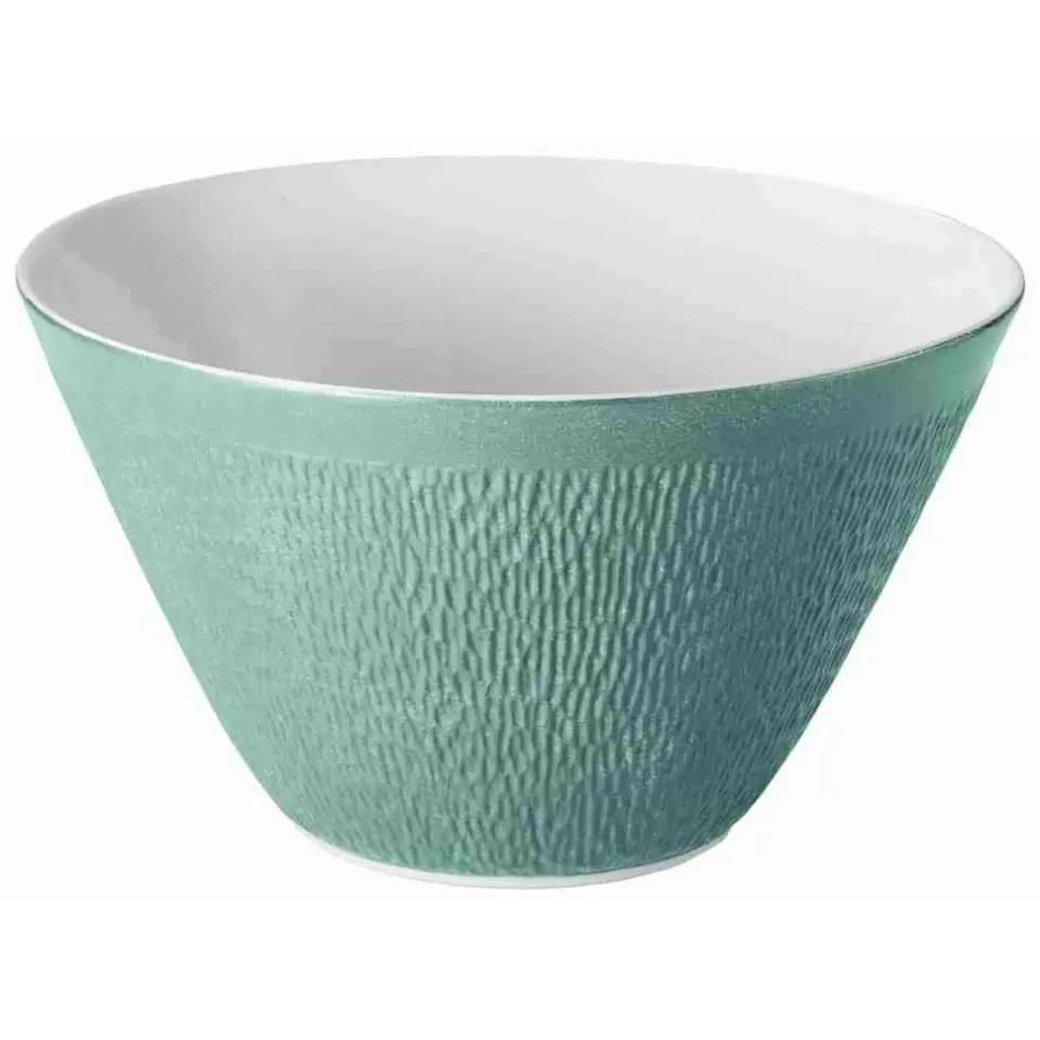 Mineral Irise Turquoise Salad Bowl Coned Shaped Round 11 in.