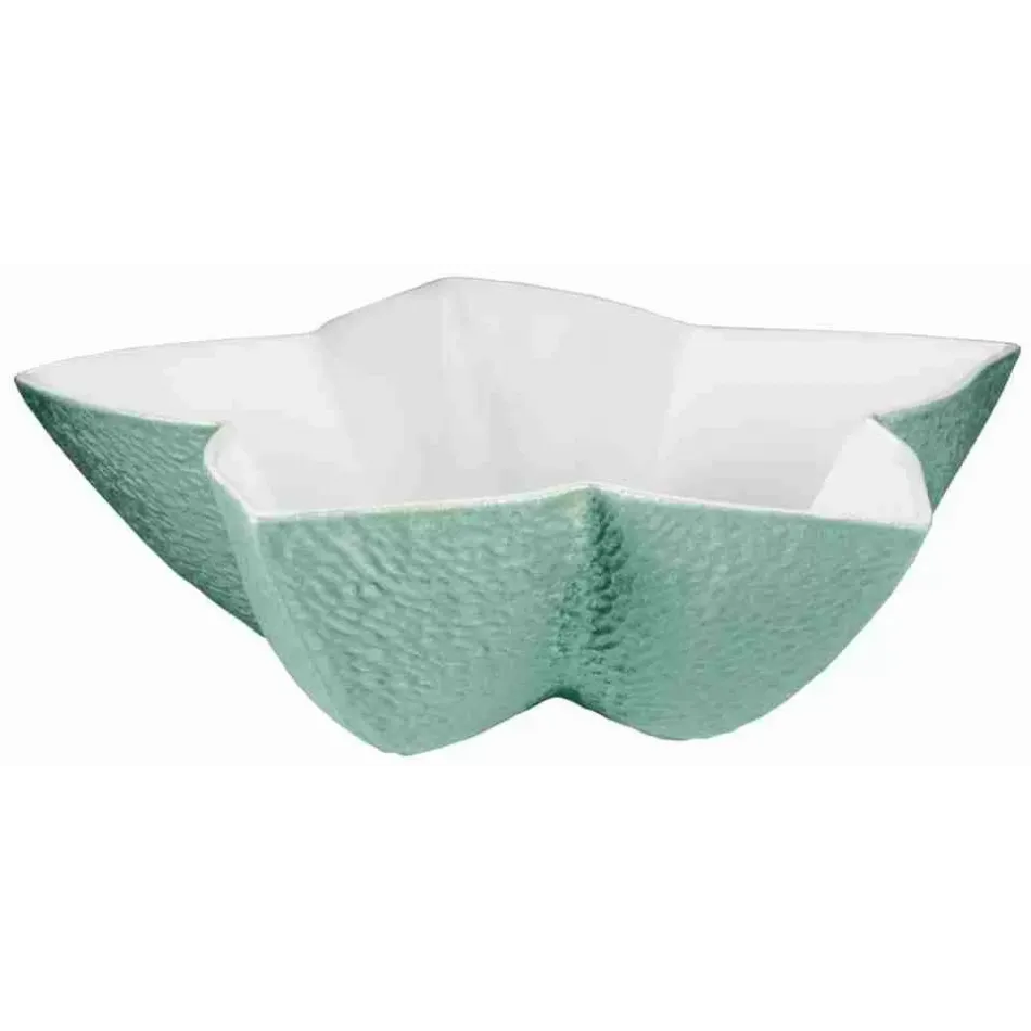 Mineral Irise Turquoise Star Cup Diam 7.7 in
