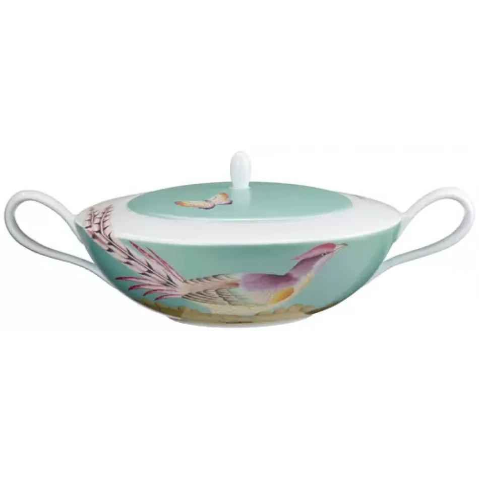 Paradis Turquoise Soup Tureen Diam 10.2 in