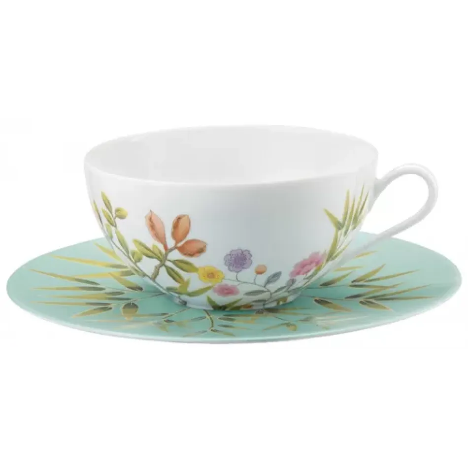 Paradis Turquoise Breakfast Saucer Diam 8.7 in