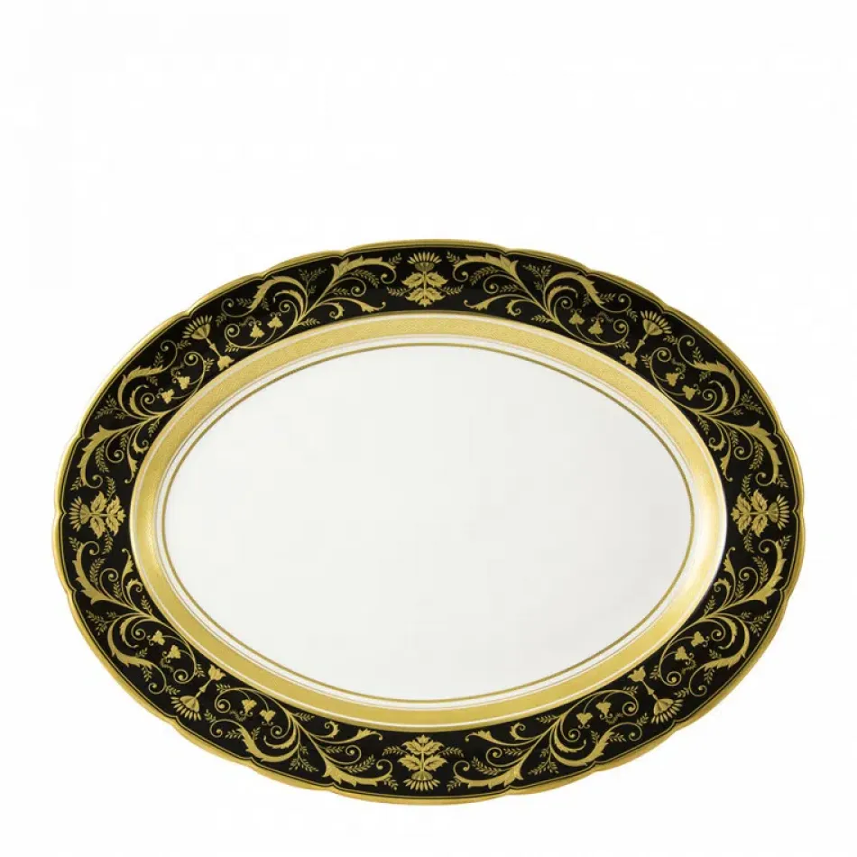 Regency Black Oval Dish L/S (41 cm/16 in) (Special Order)