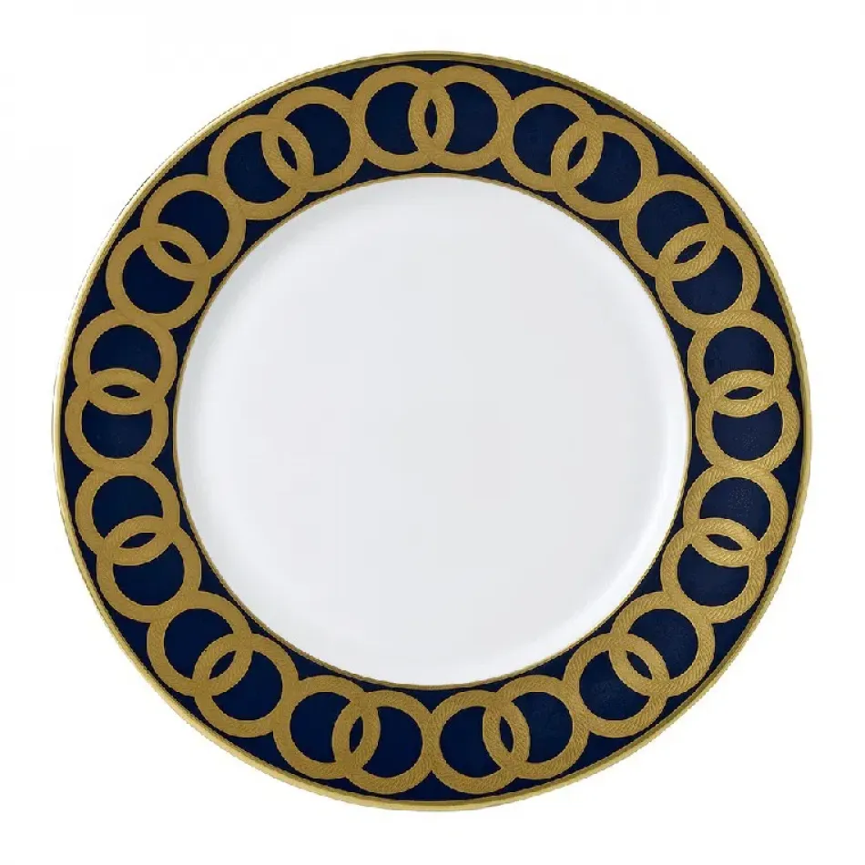 Riviera Dream Navy Blue Flat Rim Plate (27 cm/10.5 in)