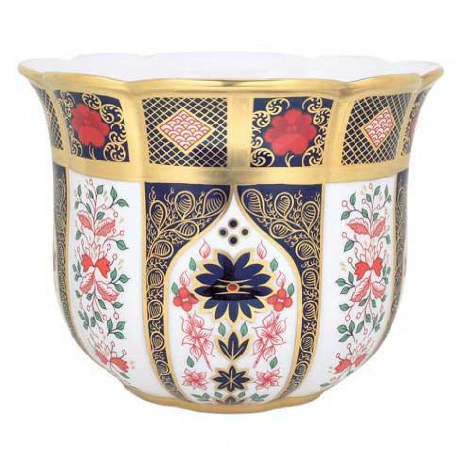 Old Imari Solid Gold Band Gardenia Planter (Special Order)