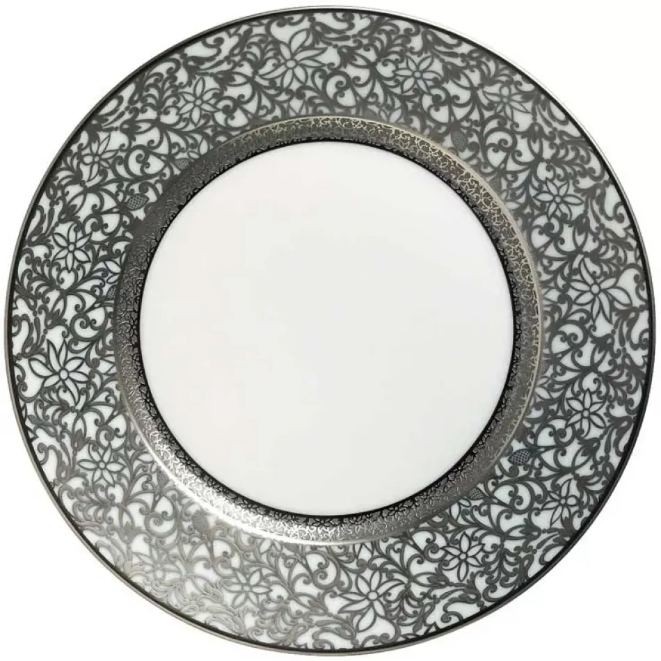 Tolède Platinum White American Dinner Plate Diam 10.6 in