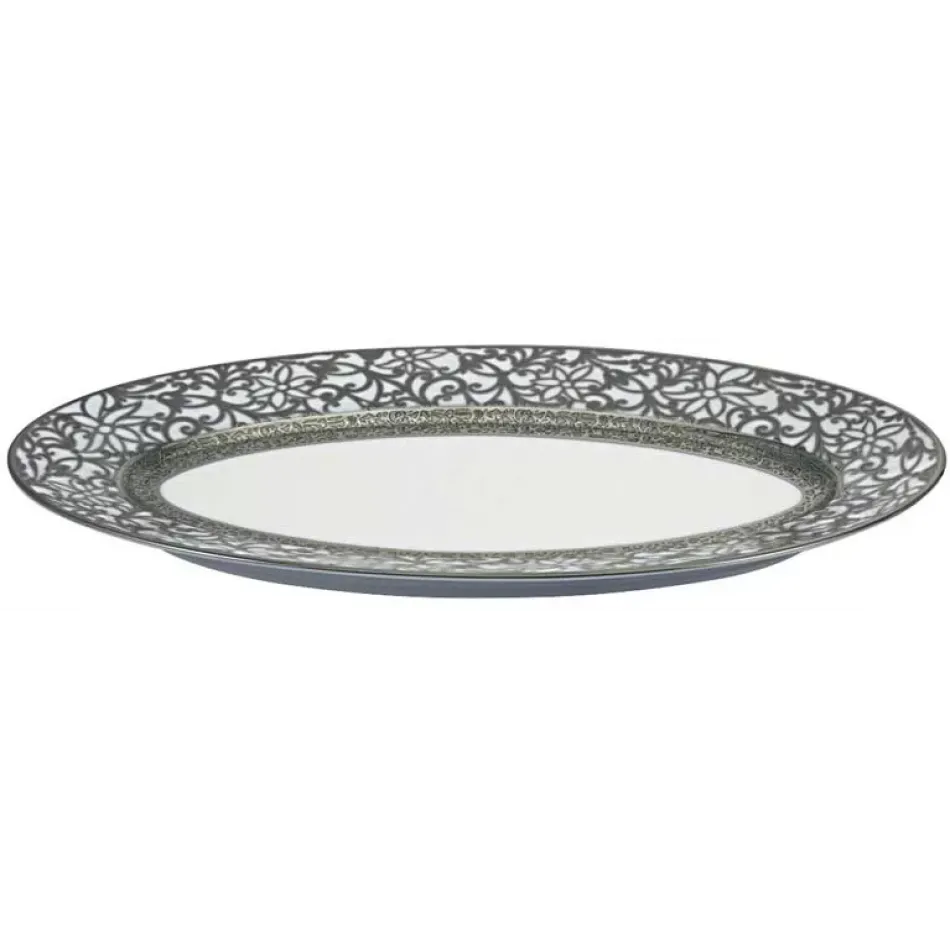 Tolède Platinum White Pickle/Side Dish 25.3 in X 15.2 in