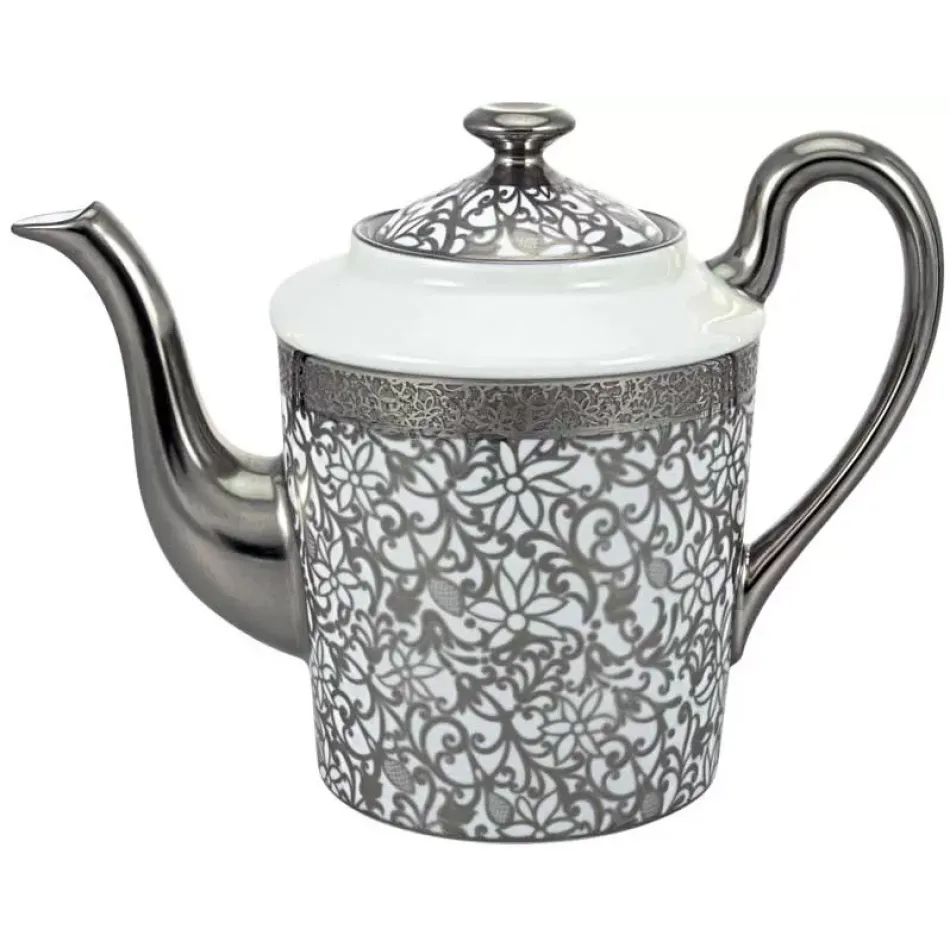 Tolède Platinum White Coffee Pot Diam 3.0 in