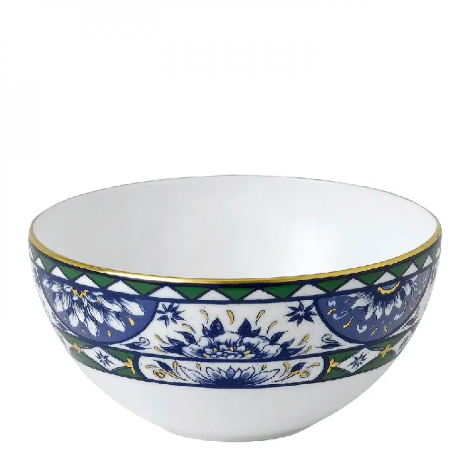 Victoria's Garden Blue & Green Deep Bowl (14.5 cm/5.5 in & 57 cl/20oz)