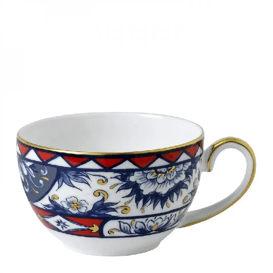 Victoria's Garden Blue & Red Tea Cup