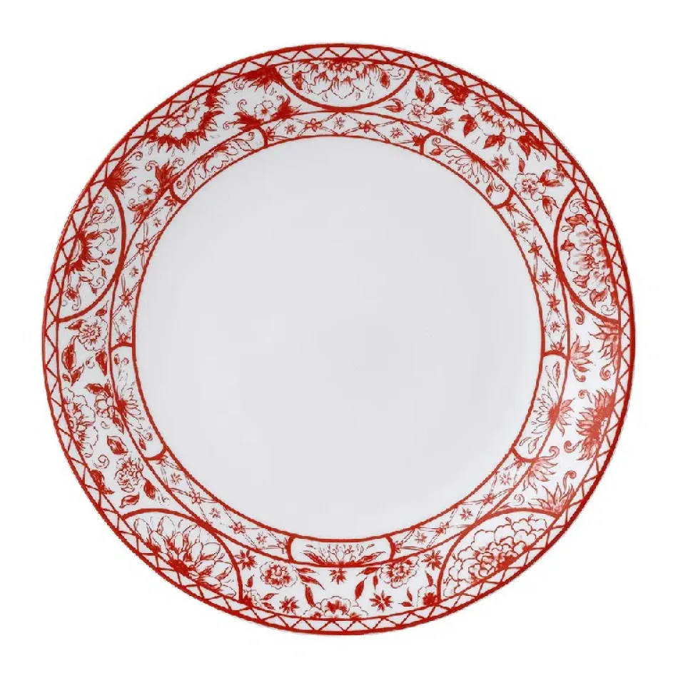 Victoria's Garden Red Coupe Plate (27 cm/10.5 in)