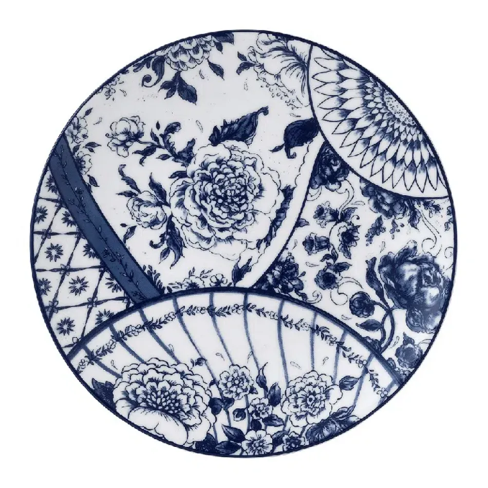 Victoria's Garden Blue Coupe Plate (21 cm/8 in)