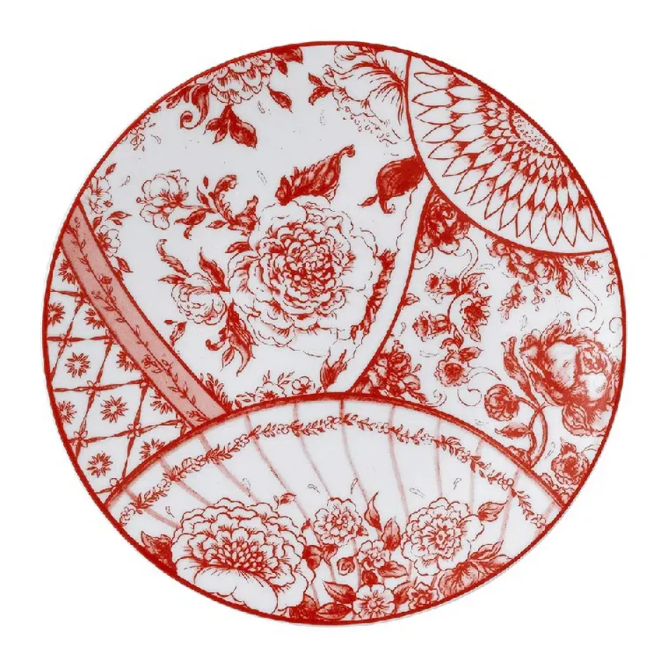 Victoria's Garden Red Coupe Plate (21 cm/8 in)