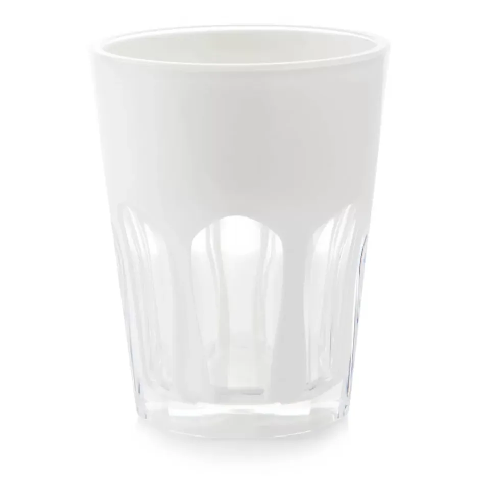 Double Face Tumbler White H 4" x Diam 3.5", 13 oz