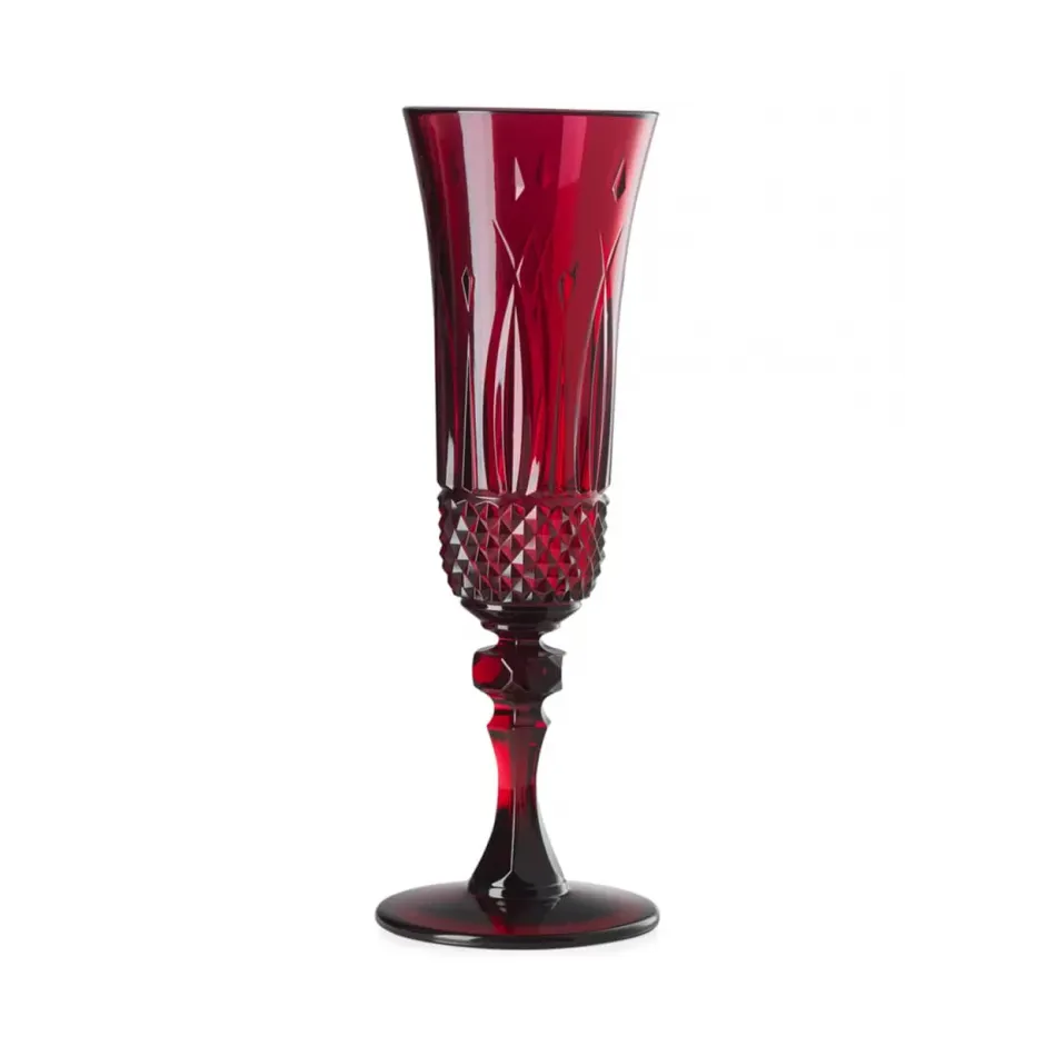 Italia Flute Ruby H 8.5" x Diam 3", 5 oz