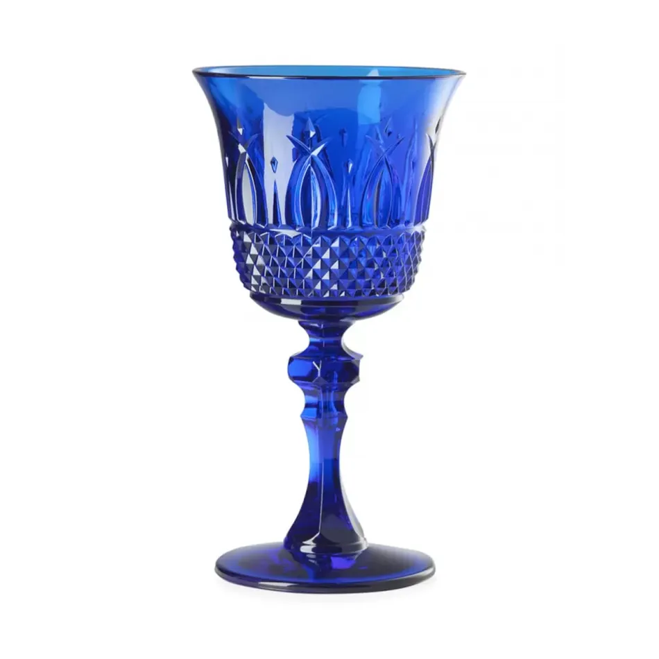 Italia Wine Blue H 7" x Diam 3.7", 6 oz