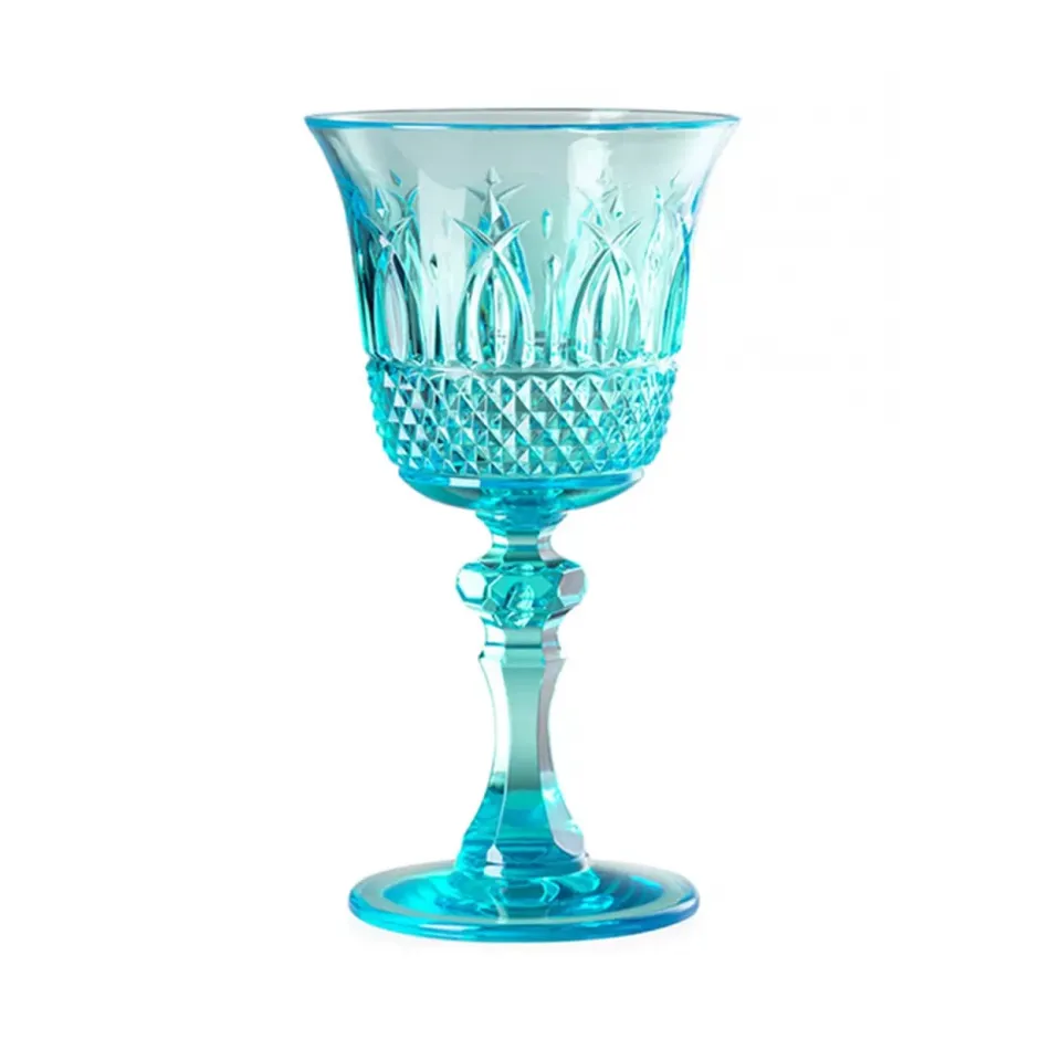 Italia Wine Turquoise H 7" x Diam 3.7", 6 oz