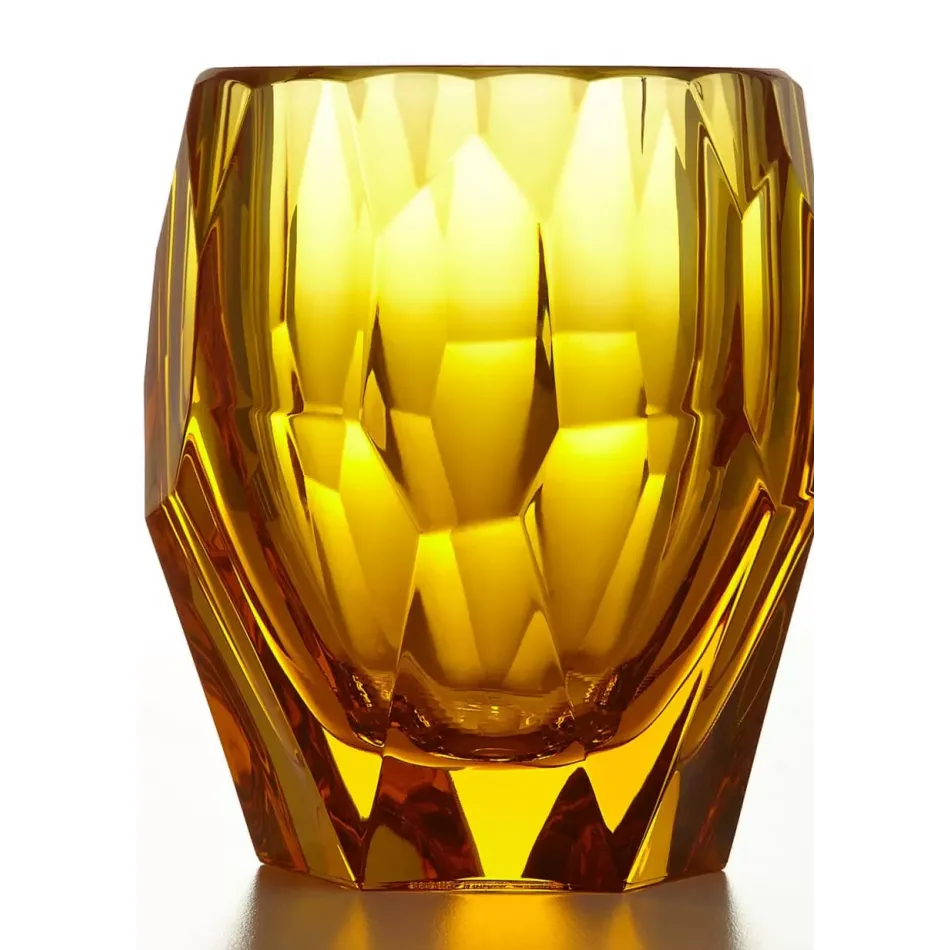 Milly Large Tumbler Amber H 4.25" x Diam 3", 9 oz