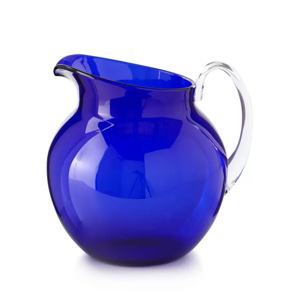 Palla Transparente Pitcher Blue H 8.25 x Diam 7.5", 101 oz