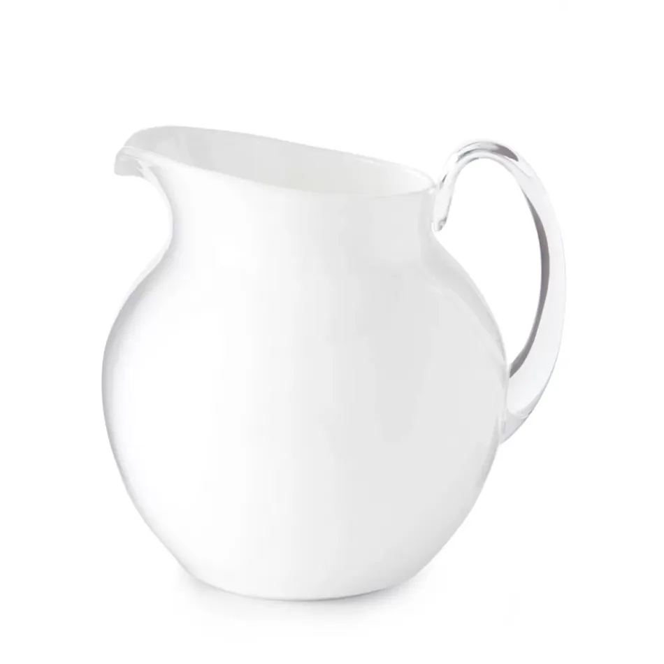 Palla Transparente Pitcher White H 8.25 x Diam 7.5", 101 oz