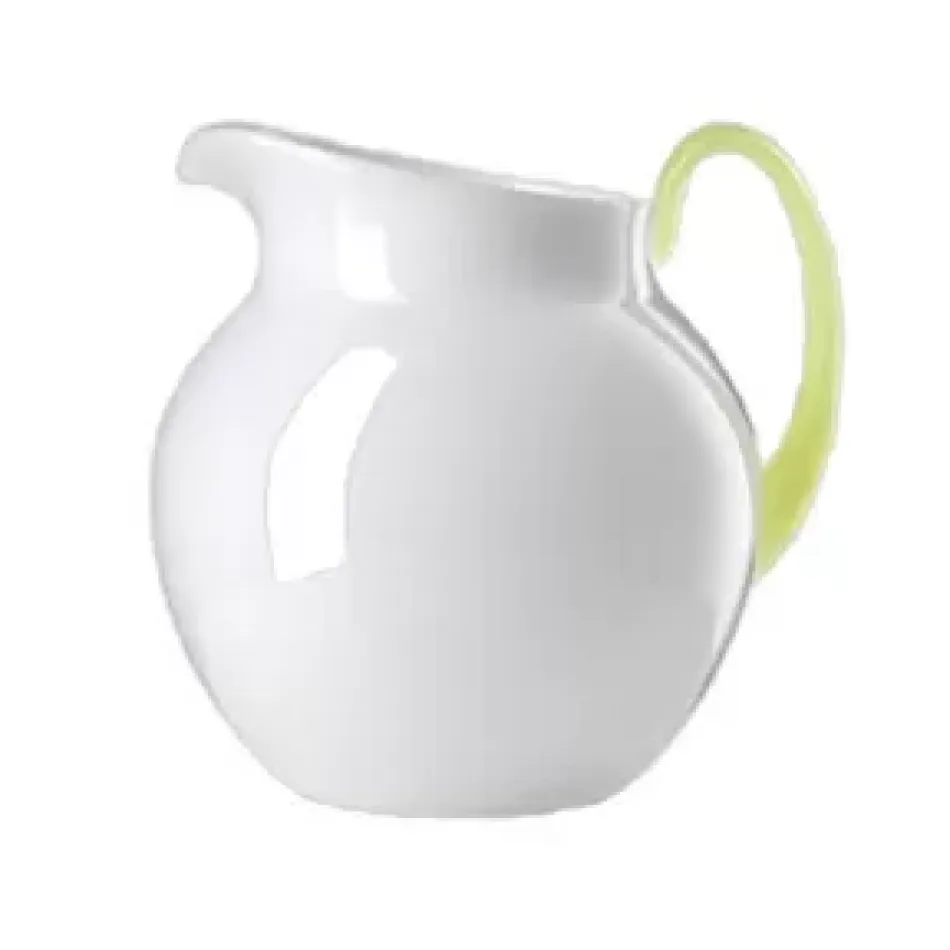 Pallina Pitcher White Fluorescent H 7.5" x Diam 6.5", 68 oz