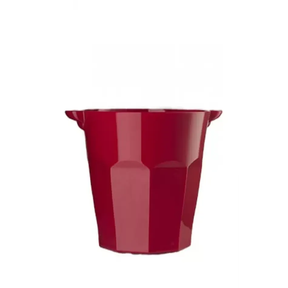 Champagne Bucket Glazed Red H 8.5" x Diam 8", 100 oz