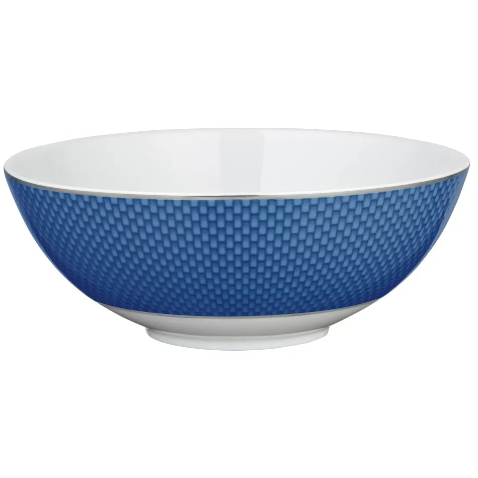 Tresor Blue Salad Bowl Small Motif N°2 Diam 6.7 in