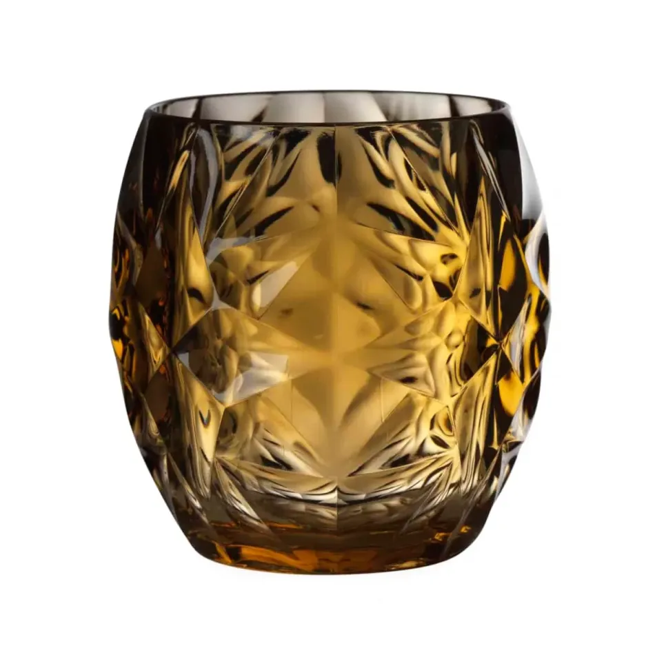 Venezia Tumbler Amber H 3.5" x Diam 3", 8.5 oz