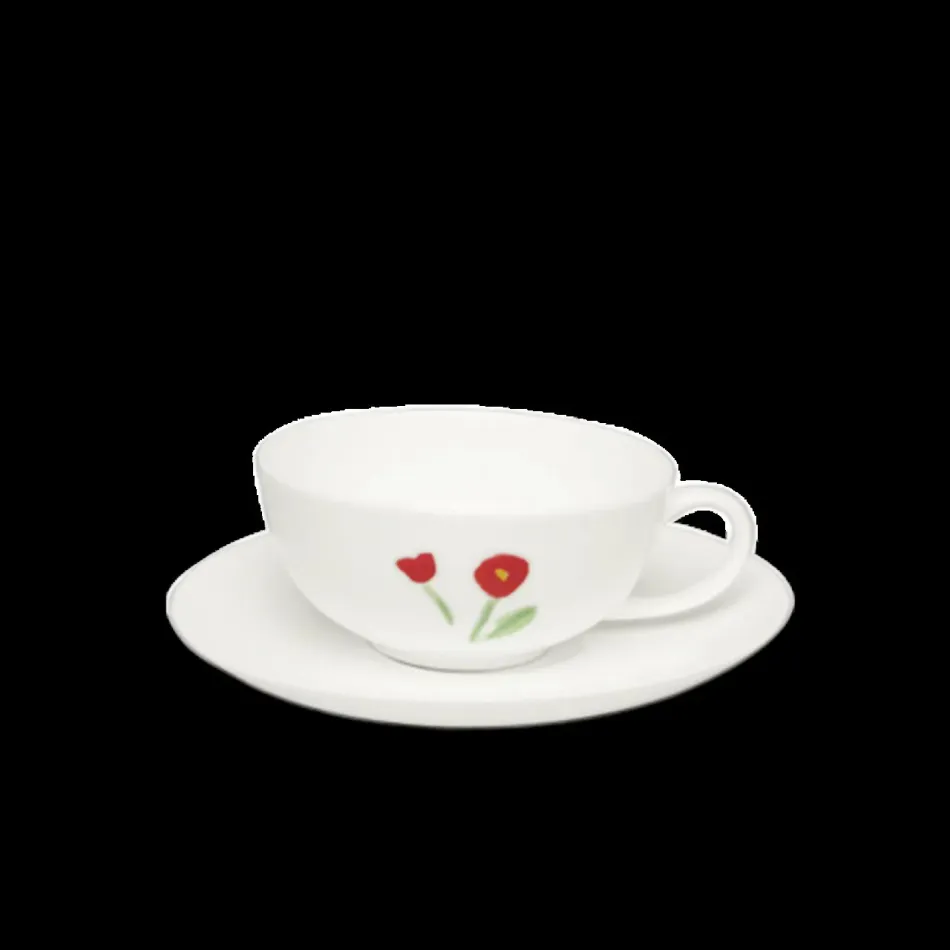 Impression Tea Cup Low Rim 0.20 L Red