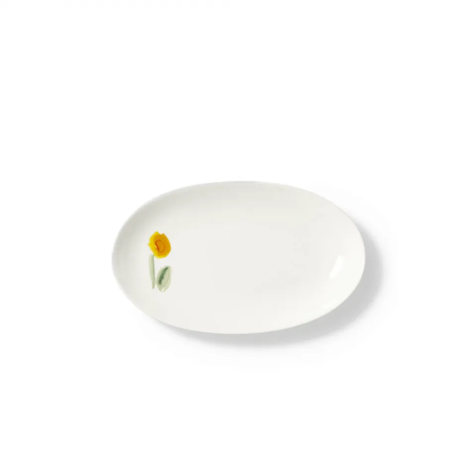 Impression Oval Dish 24 Cm Yellow