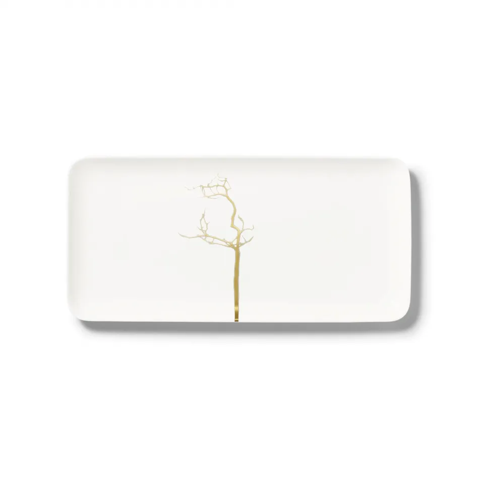 Golden Forest Rectangular Dish 15X32 Cm