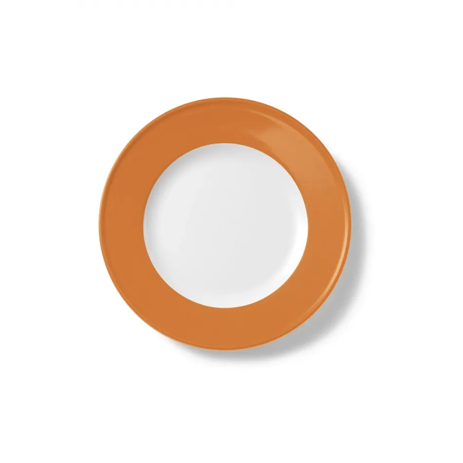 Solid Color Dessert Plate 19 Cm Rim Orange