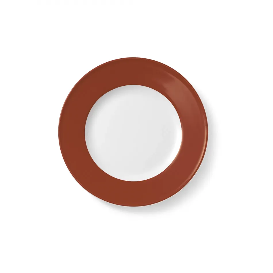 Solid Color Dessert Plate 19 Cm Rim Paprika