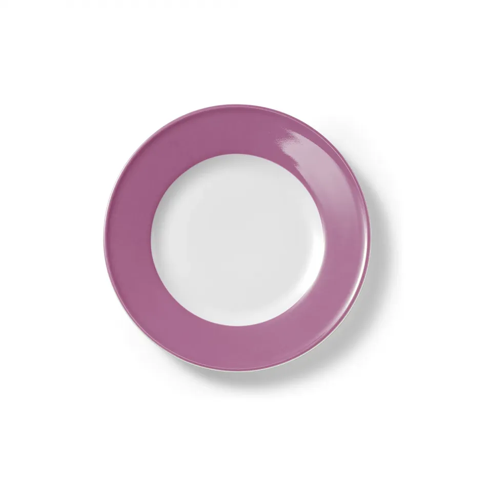 Solid Color Dessert Plate 19 Cm Rim Pink