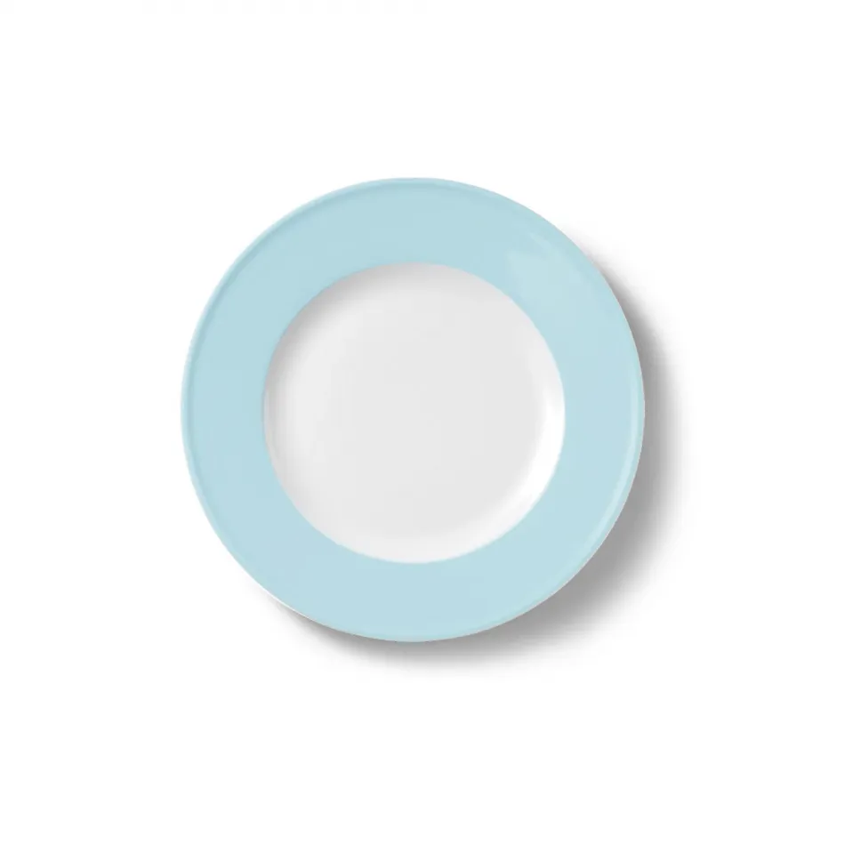 Solid Color Dessert Plate 19 Cm Rim Ice Blue