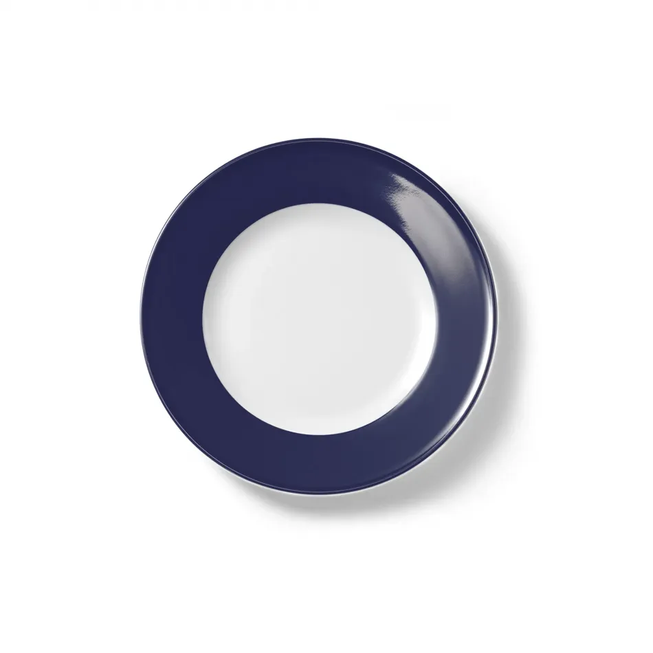 Solid Color Dessert Plate 19 Cm Rim Navy