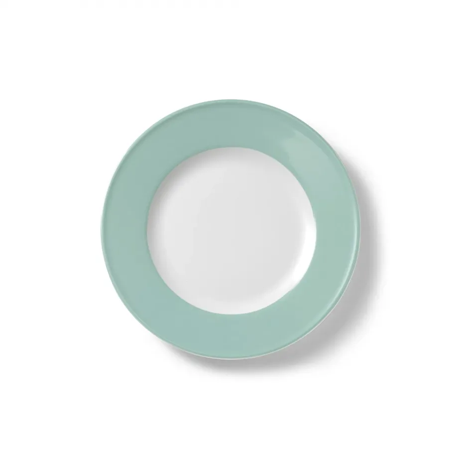 Solid Color Dessert Plate 19 Cm Rim Seawater Green