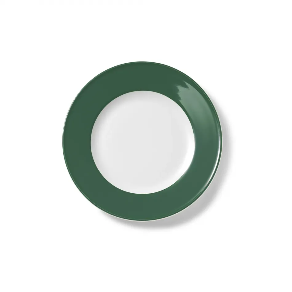 Solid Color Dessert Plate 19 Cm Rim Dark Green