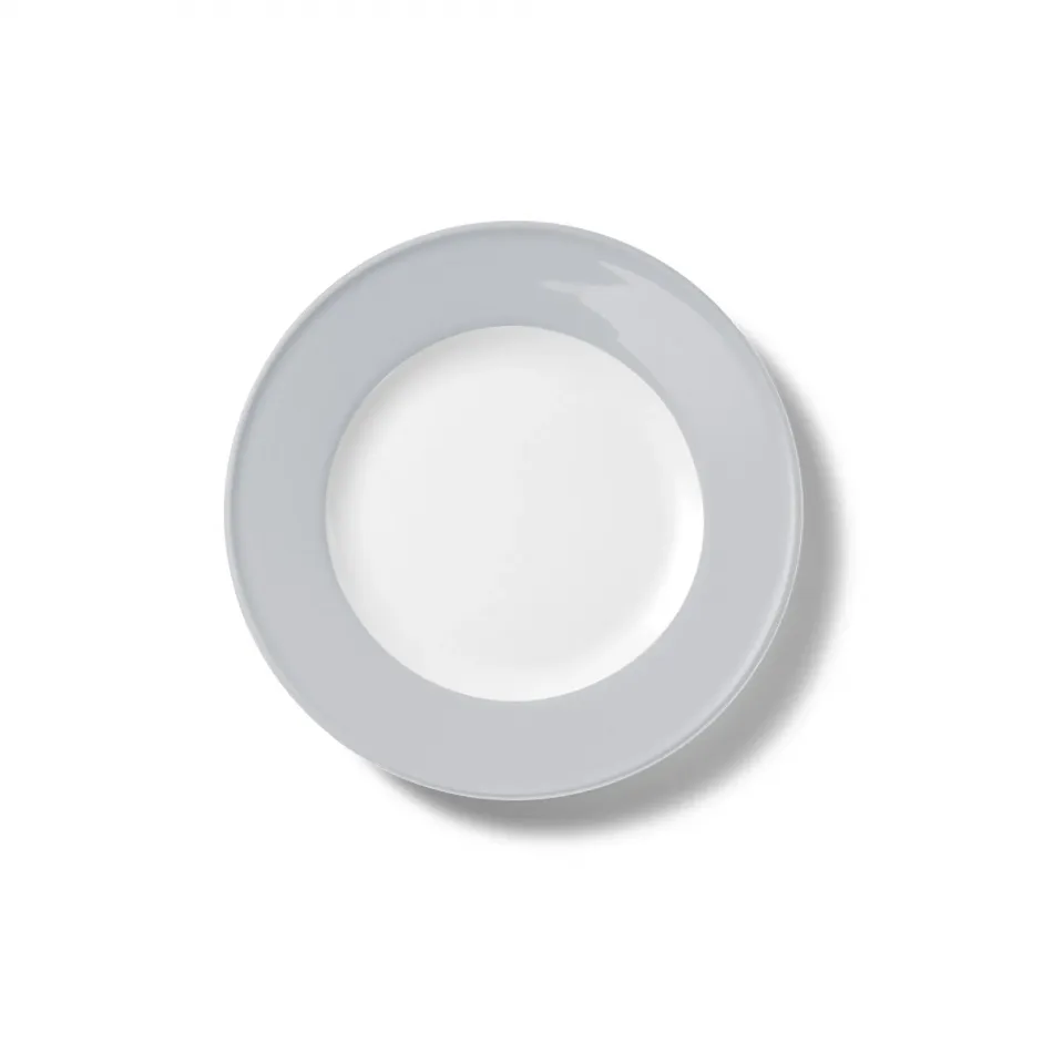 Solid Color Dessert Plate 19 Cm Rim Light Grey