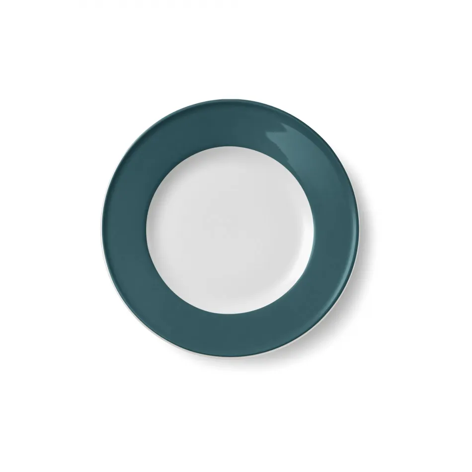 Solid Color Dessert Plate 19 Cm Rim Petrol