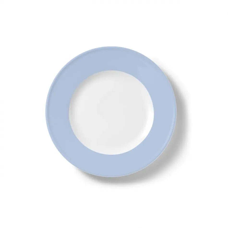 Solid Color Dessert Plate 21 Cm Rim Morning Blue