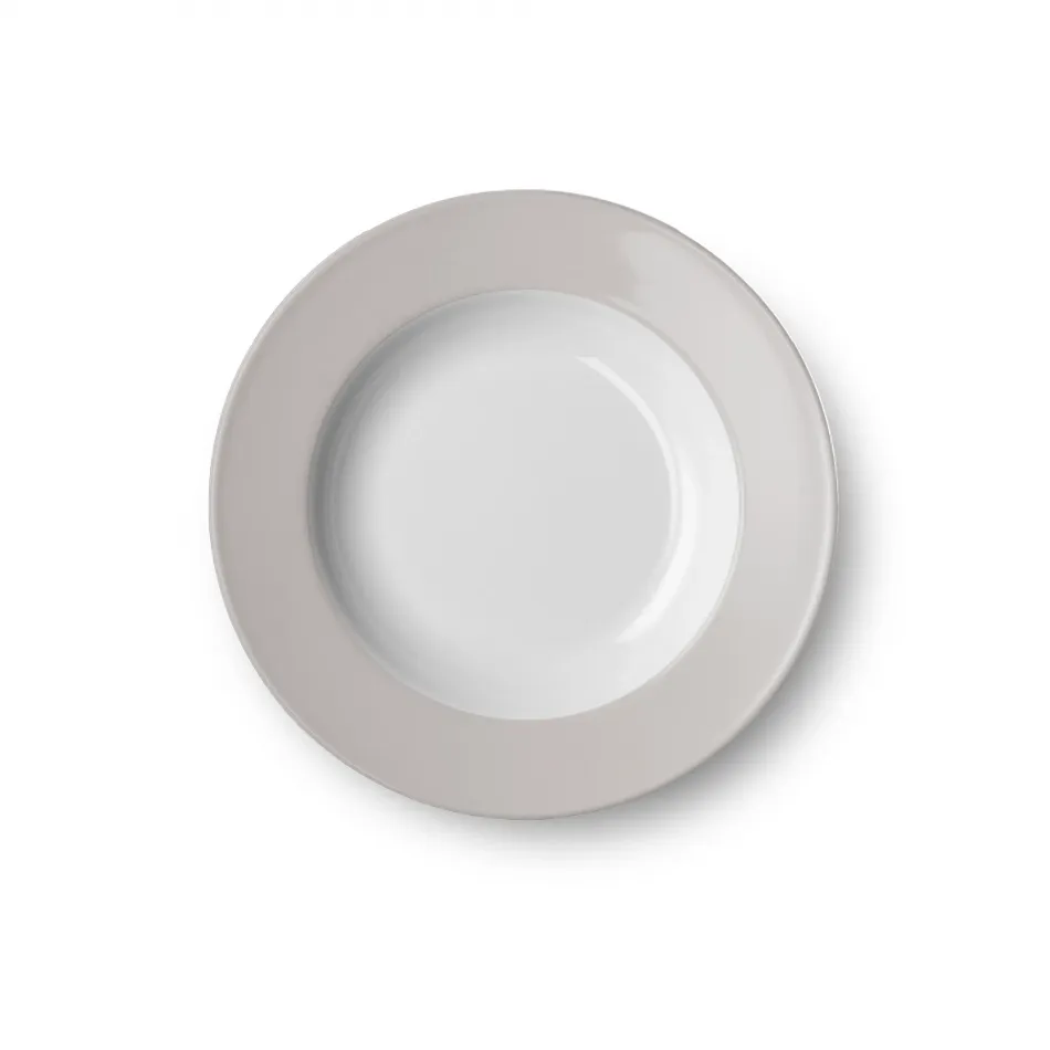 Solid Color Soup Plate 23 Cm Rim Pearl
