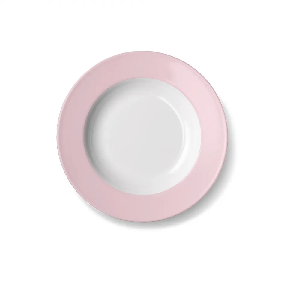 Solid Color Soup Plate 23 Cm Rim Pale Rose