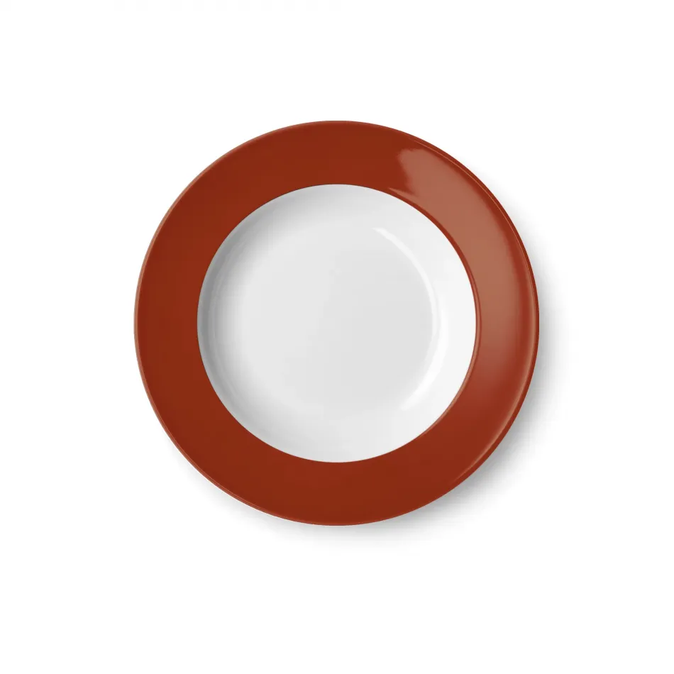 Solid Color Soup Plate 23 Cm Rim Paprika