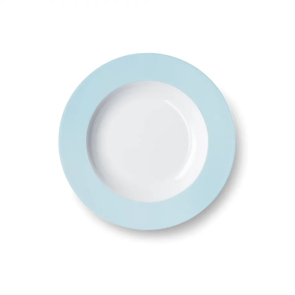 Solid Color Soup Plate 23 Cm Rim Ice Blue