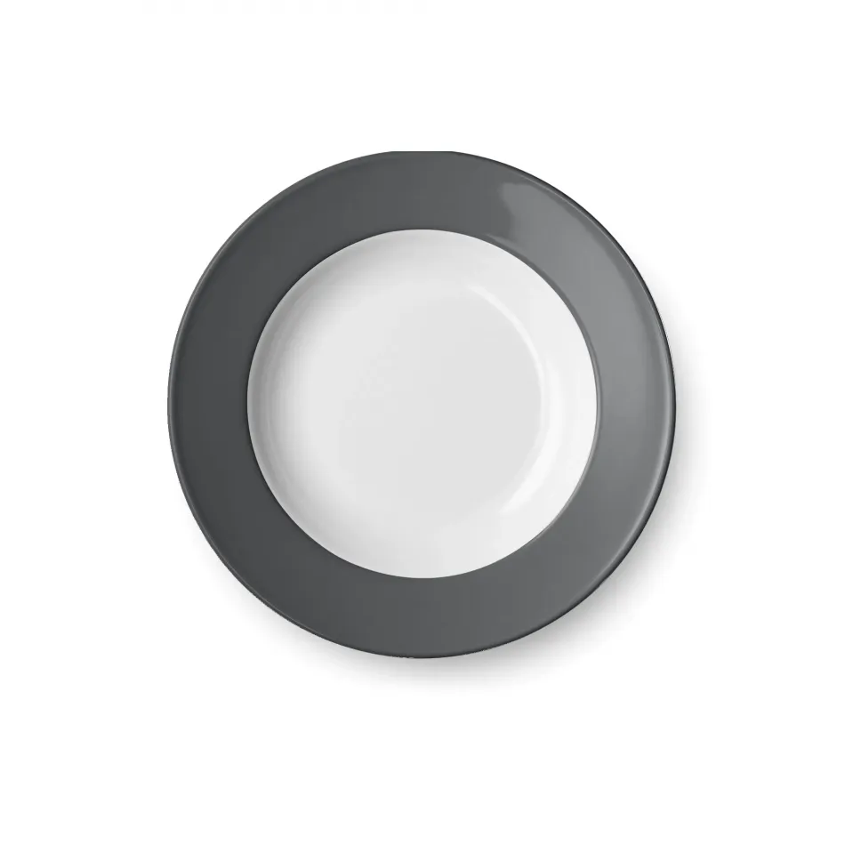 Solid Color Soup Plate 23 Cm Rim Anthracite