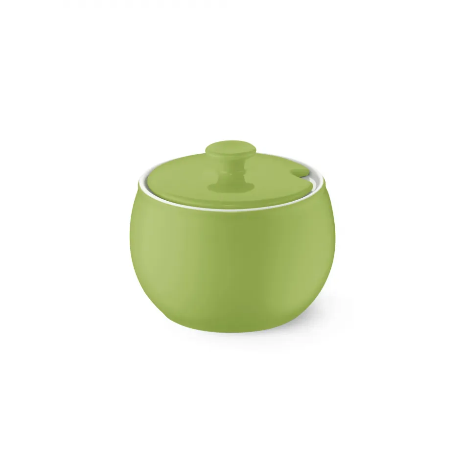 Solid Color Sugar Bowl With Lid 0.30 L Spring Green