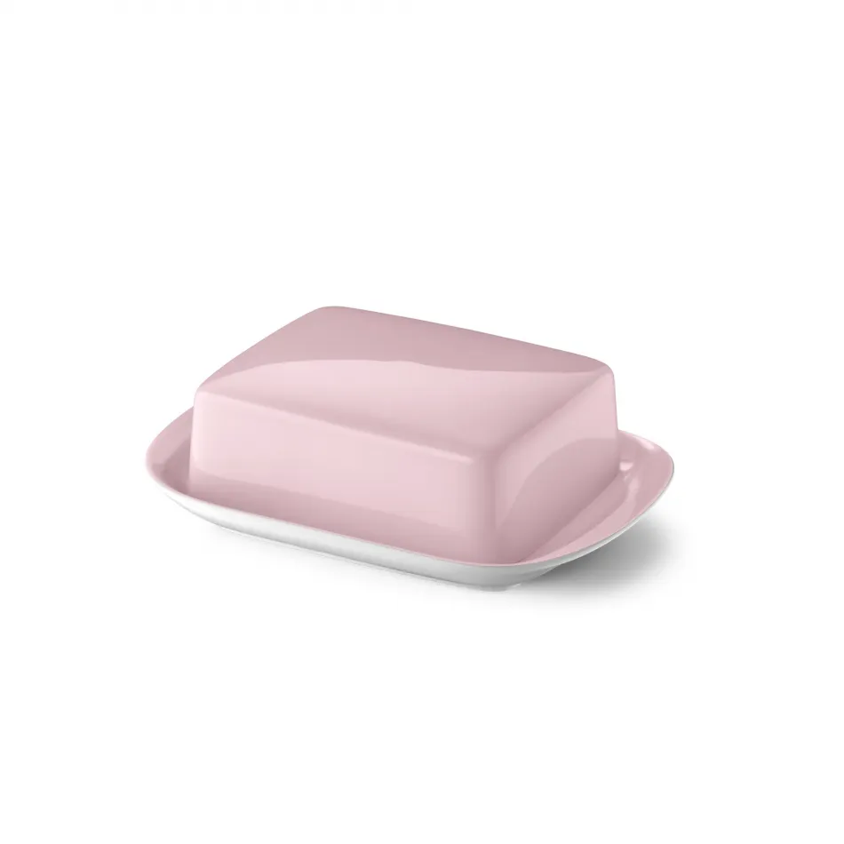 Solid Color Butter Dish Pale Rose