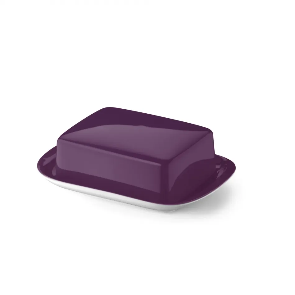 Solid Color Butter Dish Plum