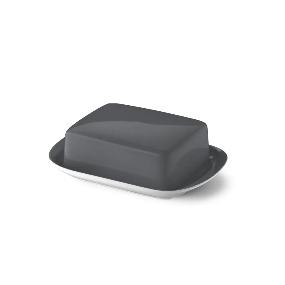 Solid Color Butter Dish Anthracite