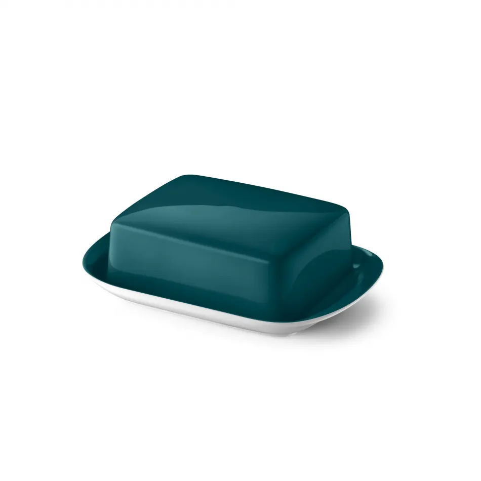 Solid Color Butter Dish Petrol