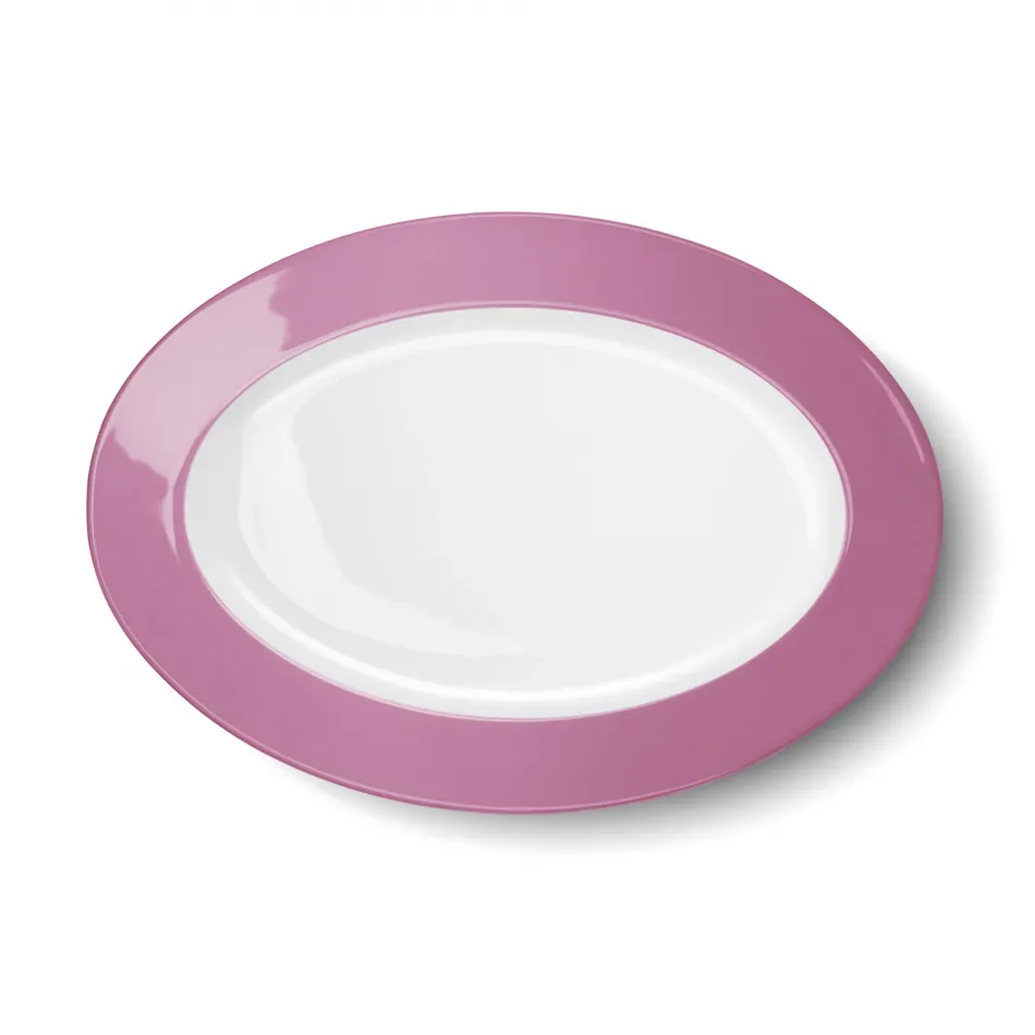 Solid Color Oval Platter 33 Cm Pink